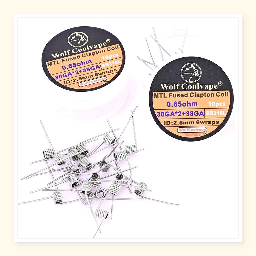 10 Buah Wolfcoolvape MTL Fused - Vape Coil Replacement ulasan dan harga