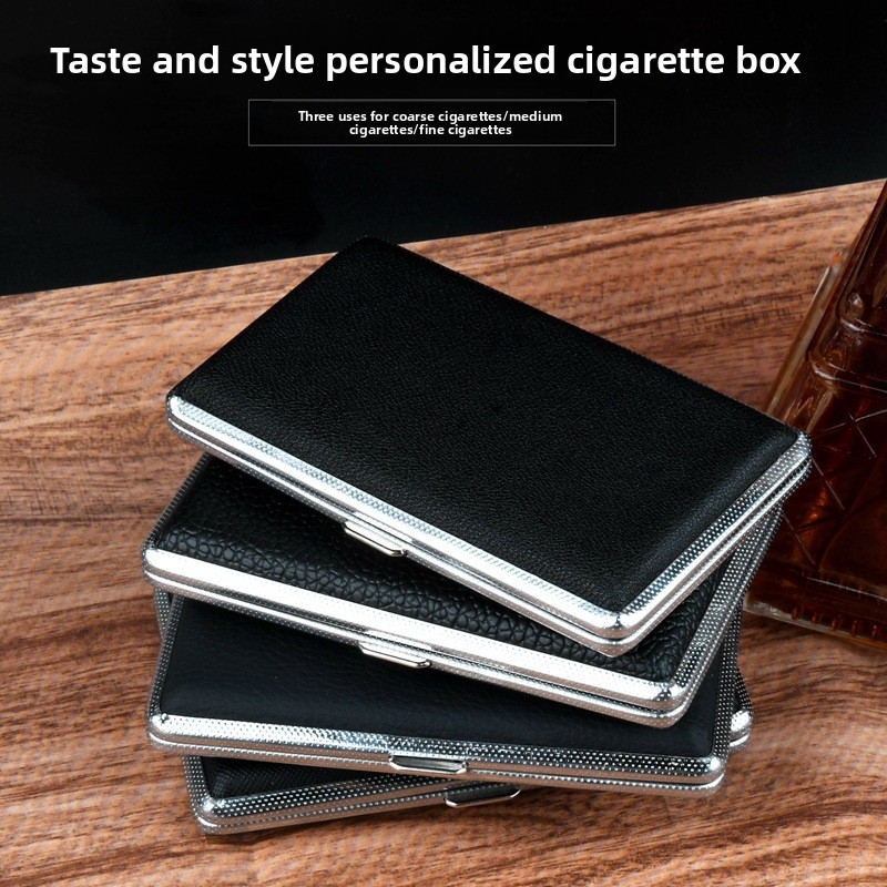 Kotak Rokok Logam Kulit Tipis  - Smoking & Vaping Accessories ulasan dan harga